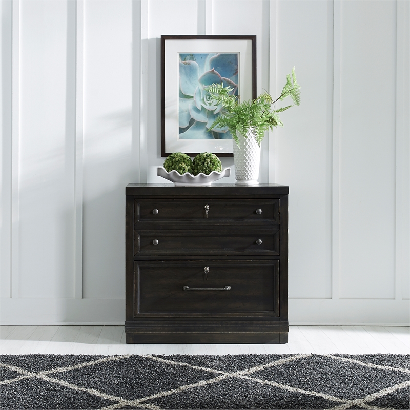 Harvest Home Black Bunching Lateral File Cabinet