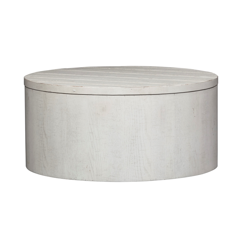 Liberty Furniture Modern Farmhouse Drum Cocktail Table