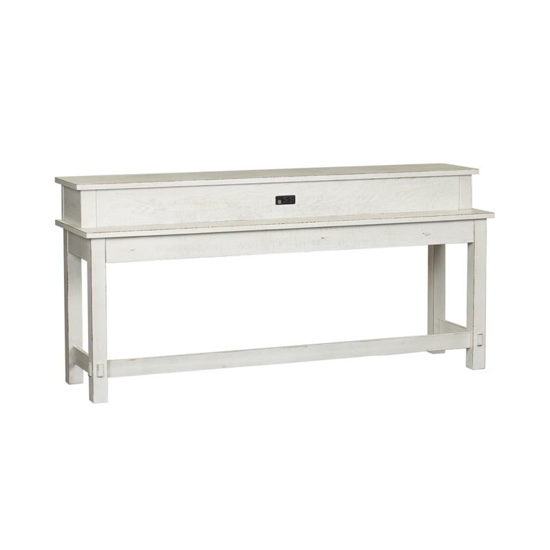 Modern Farmhouse White Console Bar Table