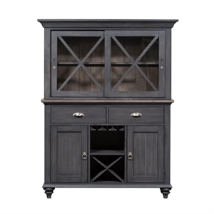 ocean isle dark gray hutch & buffet