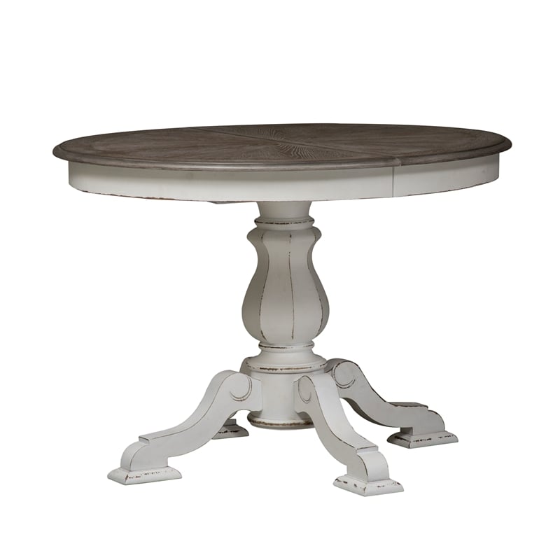 Magnolia Manor White Pedestal Table