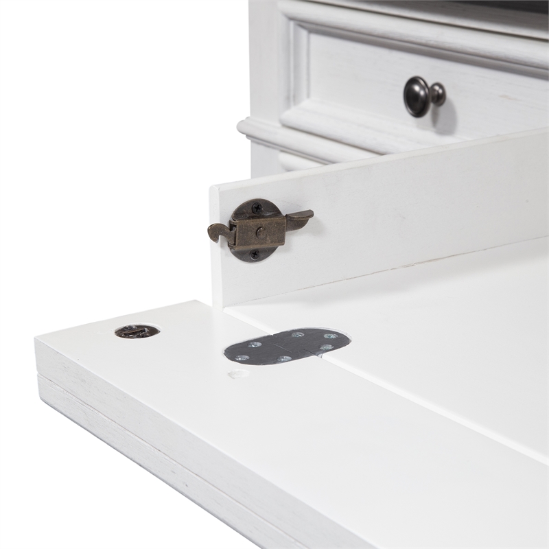 Liberty Furniture Allyson Park White Credenza & Hutch Home Office Desk