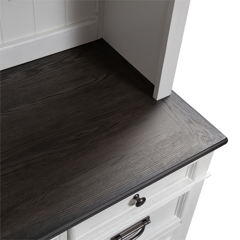 Liberty Furniture Allyson Park White Credenza & Hutch Home Office Desk