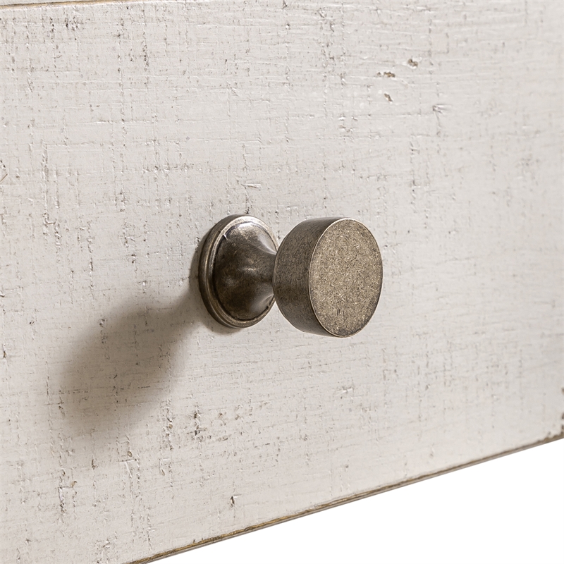 modern farmhouse white drawer chair side table