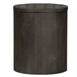 Modern Farmhouse Dark Gray Drum End Table