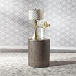 Modern Farmhouse Dark Gray Drum End Table