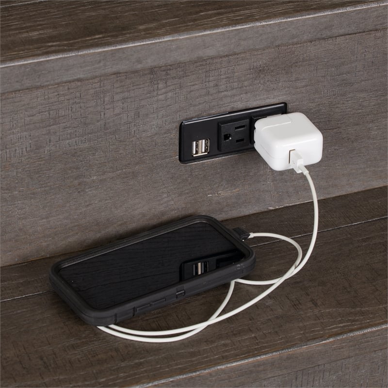 Modern Farmhouse Dark Gray Console Bar Table