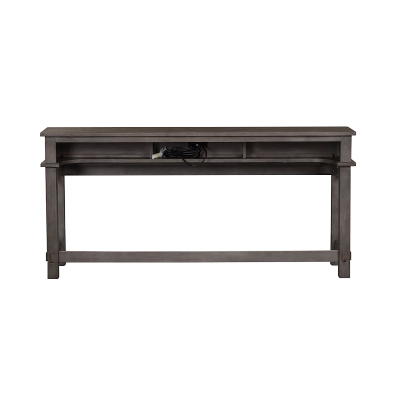 Modern Farmhouse Dark Gray Console Bar Table