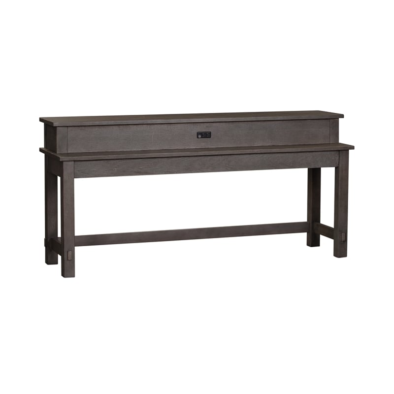 Modern Farmhouse Dark Gray Console Bar Table