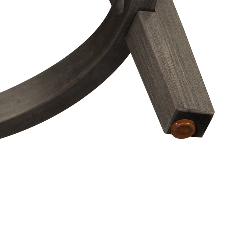 Modern Farmhouse Dark Gray Console Swivel Stool