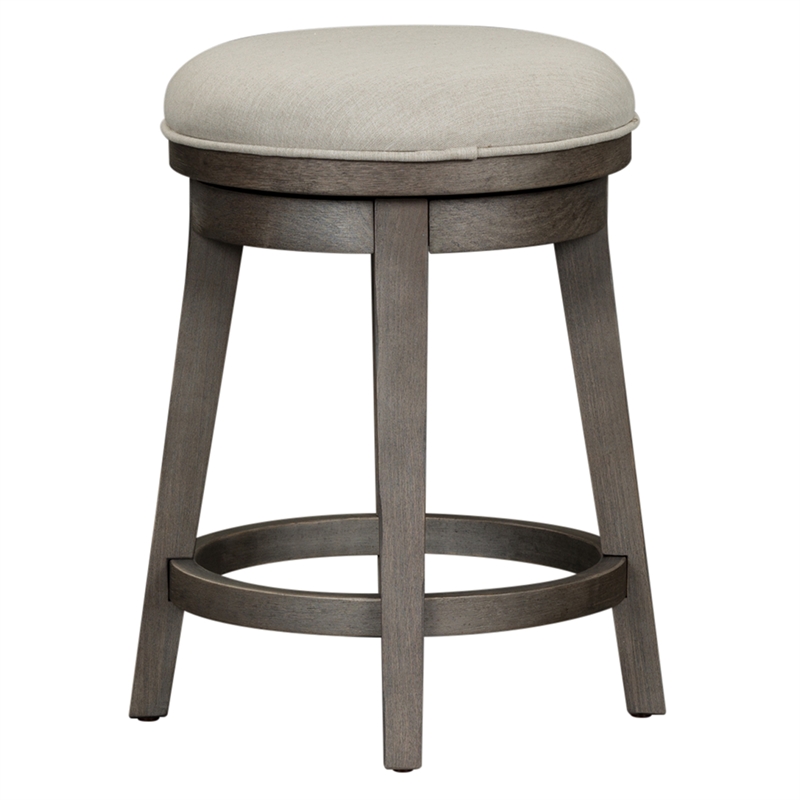 Modern Farmhouse Dark Gray Console Swivel Stool