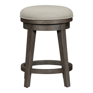 Modern Farmhouse Dark Gray Console Swivel Stool