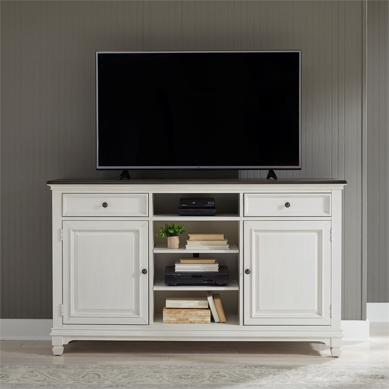 Allyson Park White 68 Inch Highboy TV Console