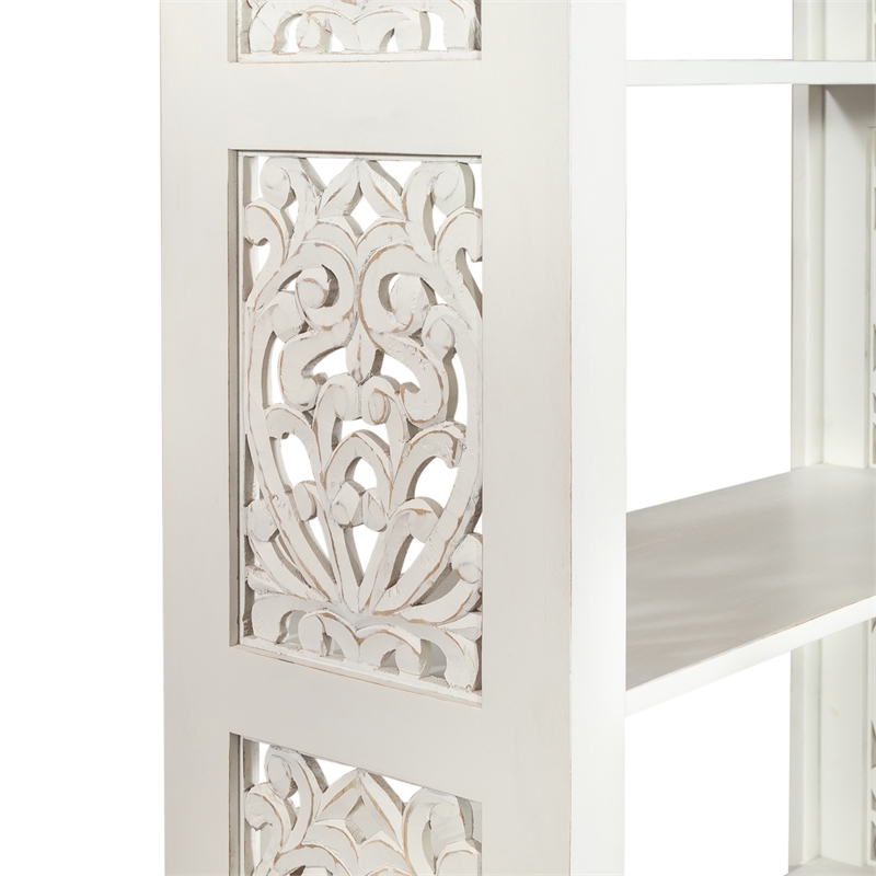 Liberty Furniture Trellis Lane Multi Accent Bookcase in Weathered White