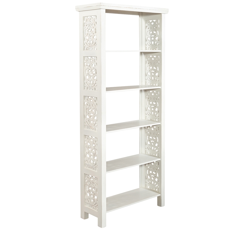 Liberty Furniture Trellis Lane Multi Accent Bookcase in Weathered White