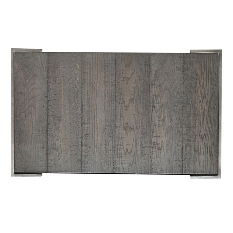 Modern View Medium Gray Tiered End Table