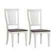 Allyson Park White Slat Back Side Chair (RTA)-Set of 2