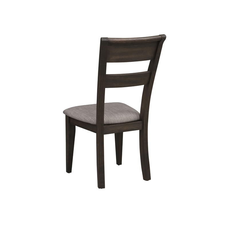 Double Bridge Dark Brown Splat Back Side Chair (RTA)-Set of 2
