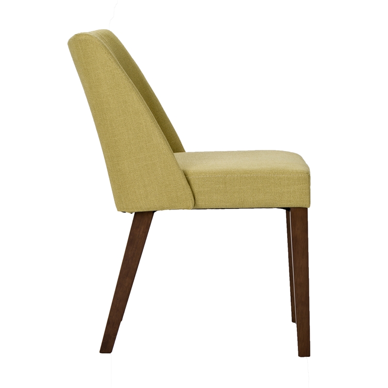 Space Savers Medium Brown Nido Chair - Green  (RTA)-Set of 2