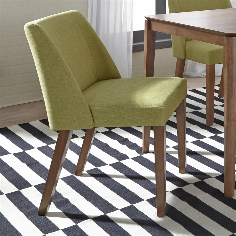 Space Savers Medium Brown Nido Chair - Green  (RTA)-Set of 2
