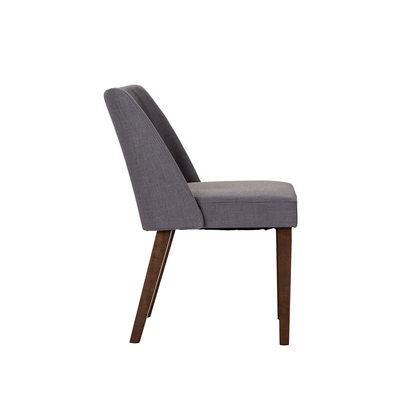Space Savers Medium Brown Nido Chair - Grey  (RTA)-Set of 2