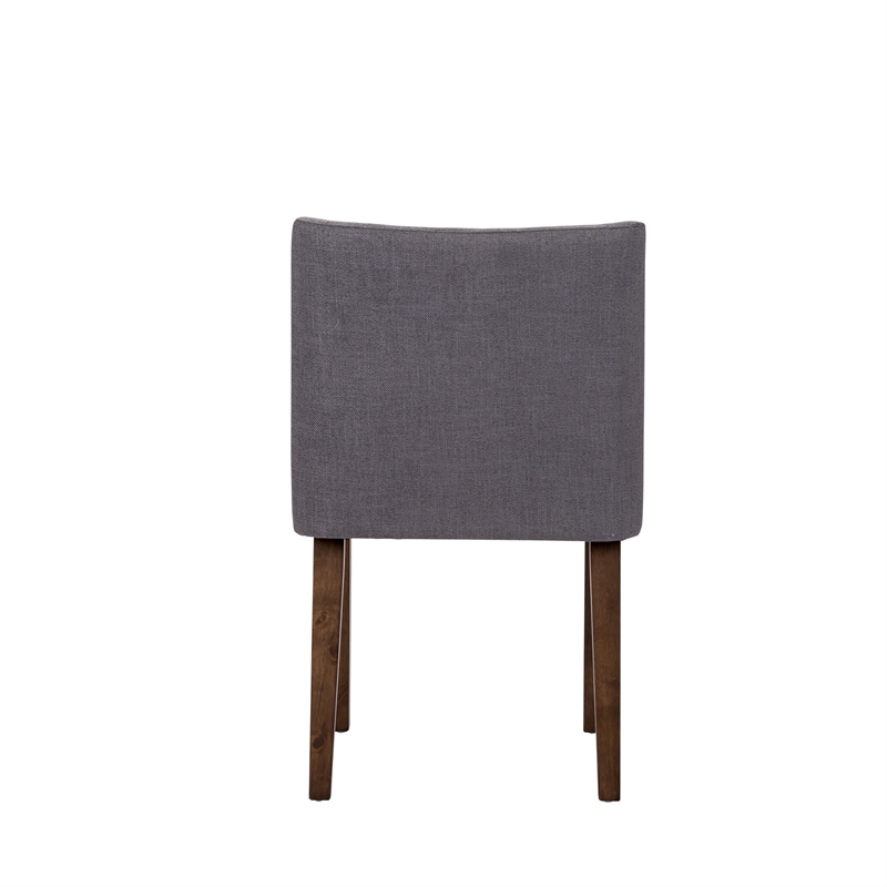 Space Savers Medium Brown Nido Chair - Grey  (RTA)-Set of 2