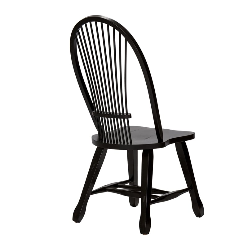 Treasures Sheaf Back Side Chair - Black-Set of 2