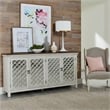 Liberty Furniture Westridge 4 Door Accent Cabinet - Gray/White