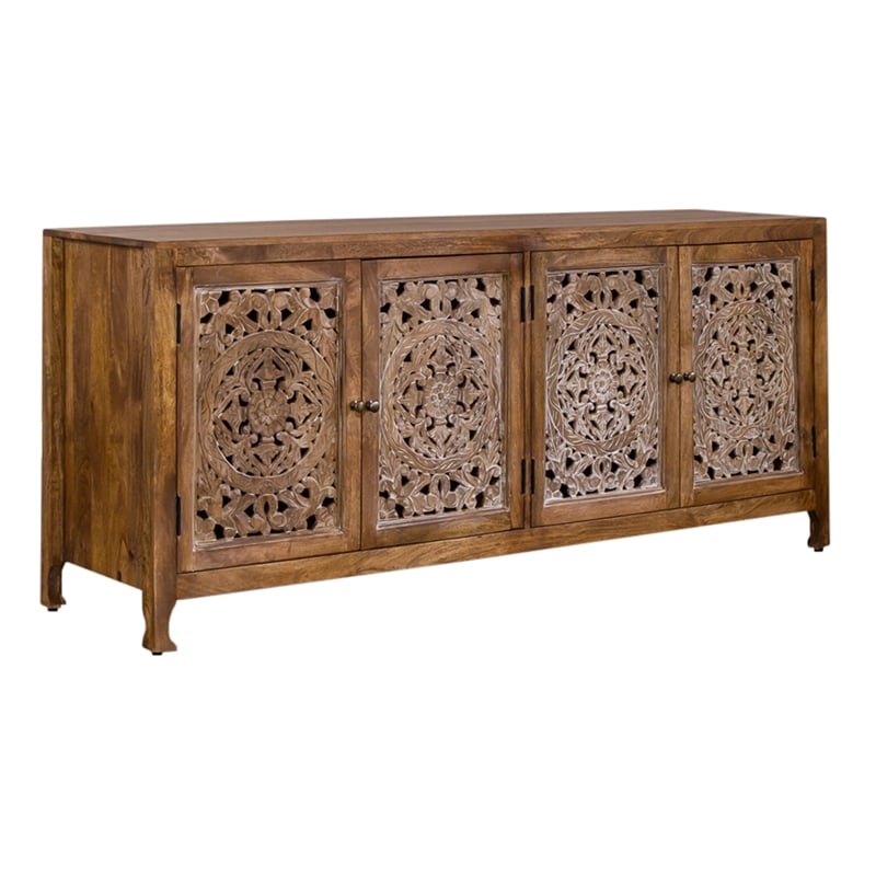 Marisol Multi 74 Inch 4 Door Accent TV Stand
