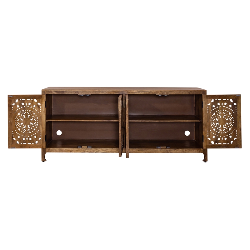 Marisol Multi 74 Inch 4 Door Accent TV Stand