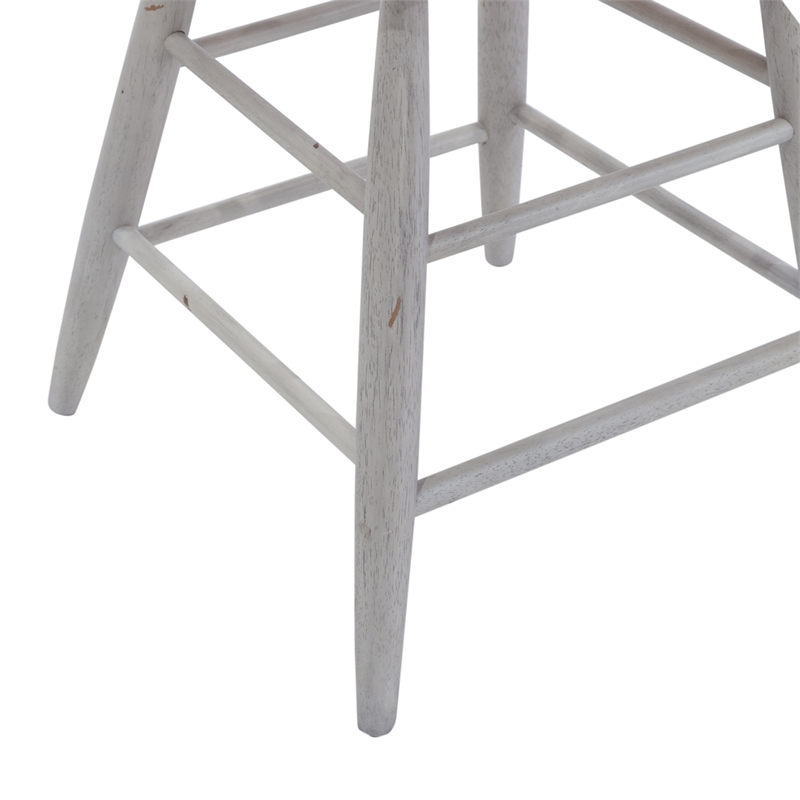 Farmhouse White Windsor Back Counter Chair- Set of 2