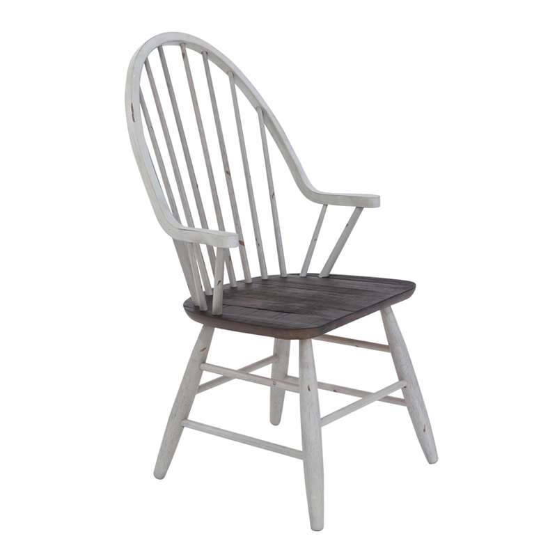 Farmhouse White 7 Piece Trestle Table Set