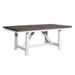 Farmhouse White 7 Piece Trestle Table Set