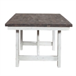 Farmhouse White 7 Piece Trestle Table Set