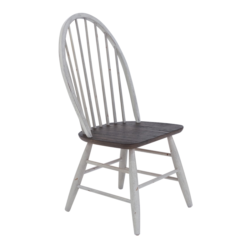 Farmhouse White 5 Piece Trestle Table Set