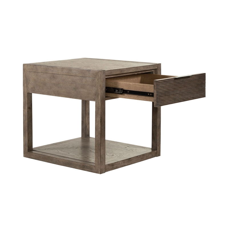 Bartlett Field End Table in Driftwood