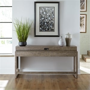 Bartlett Field Console Bar Table in Driftwood