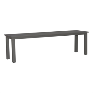 Liberty Furniture Plantation Key Aluminum Outdoor Dining Bench in Gray Granite