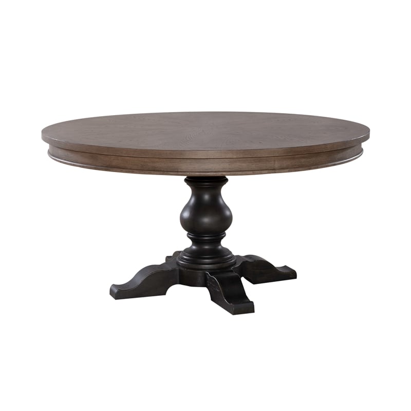 Americana Farmhouse Opt Pedestal Table - Black