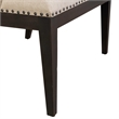 Americana Farmhouse Upholstered Shelter Dining Bench- Black