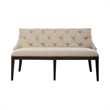 Americana Farmhouse Upholstered Shelter Dining Bench- Black