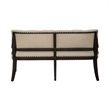 Americana Farmhouse Upholstered Shelter Dining Bench- Black