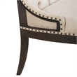 Americana Farmhouse Upholstered Shelter Dining Bench- Black