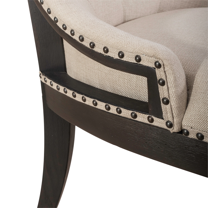 Americana Farmhouse Upholstered Shelter Side Chair (RTA) - Black - Set of 2