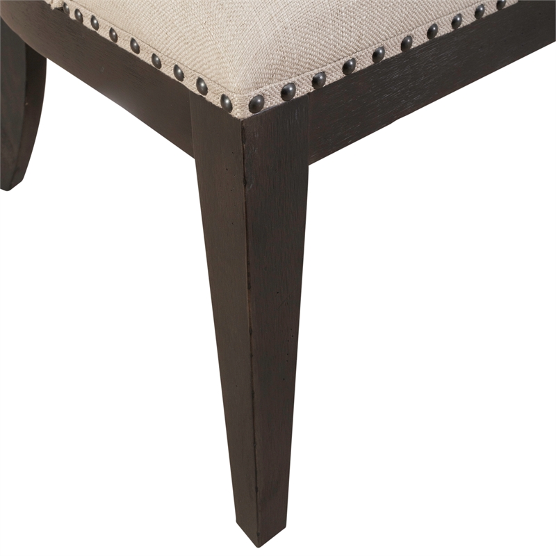 Americana Farmhouse Upholstered Shelter Side Chair (RTA) - Black - Set of 2