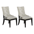 Americana Farmhouse Upholstered Shelter Side Chair (RTA) - Black - Set of 2