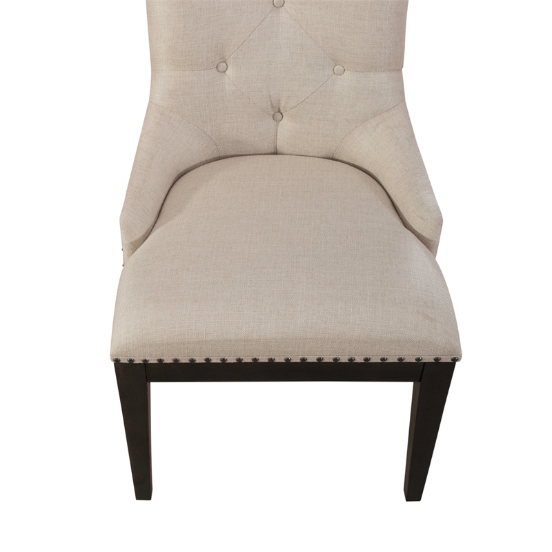 Americana Farmhouse Upholstered Shelter Side Chair (RTA) - Black - Set of 2