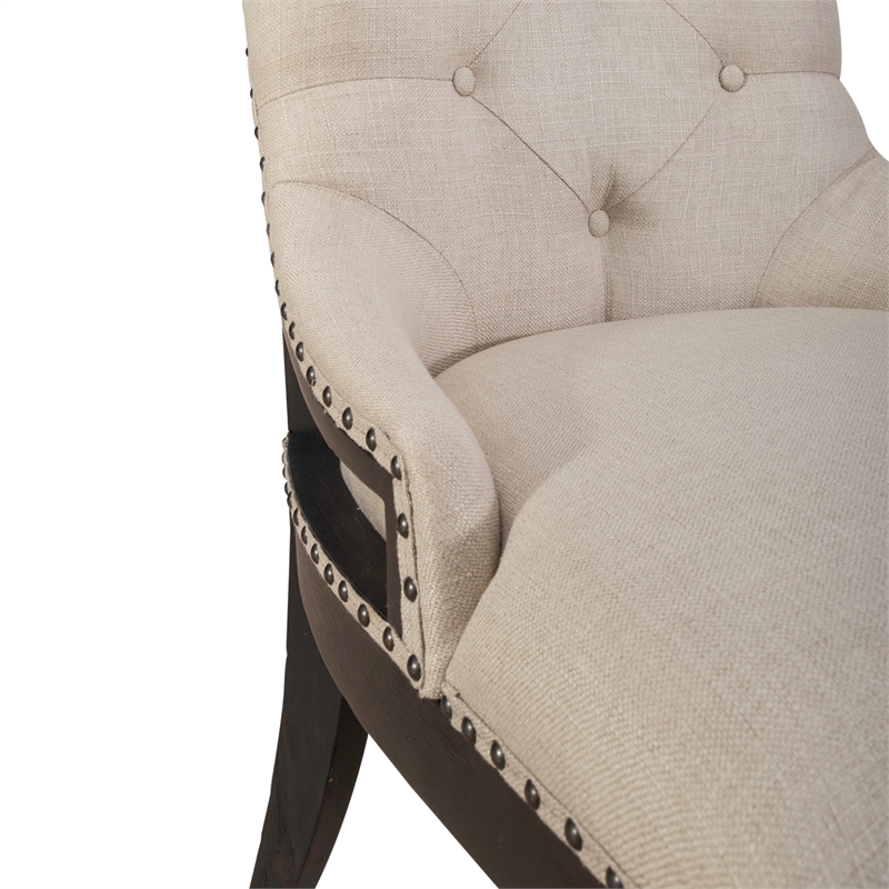 Americana Farmhouse Upholstered Shelter Side Chair (RTA) - Black - Set of 2