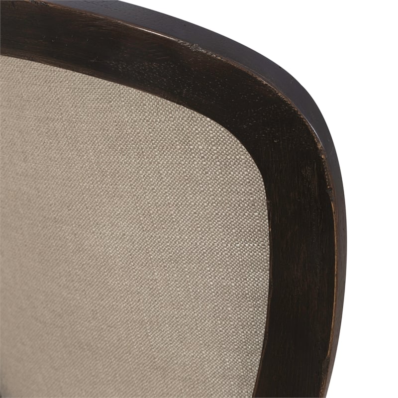 Americana Farmhouse Upholstered Tufted Back Side Chair - Black - Set of 2