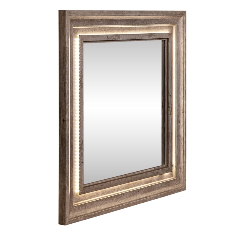 Liberty Furniture Horizons Contemporary Wood Mirror in Graystone